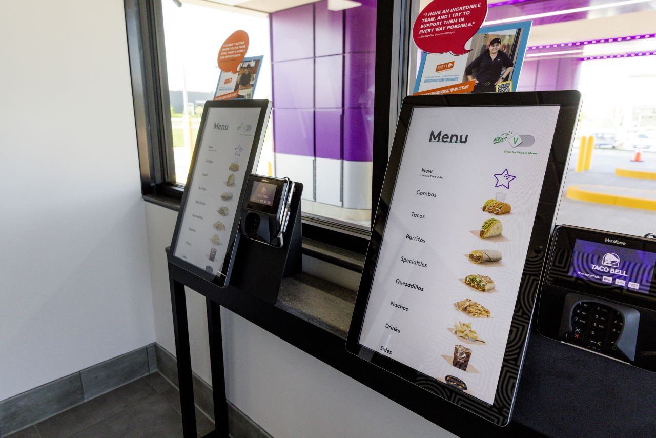 Interior Taco Bell kiosk Interior Taco Bell kiosk