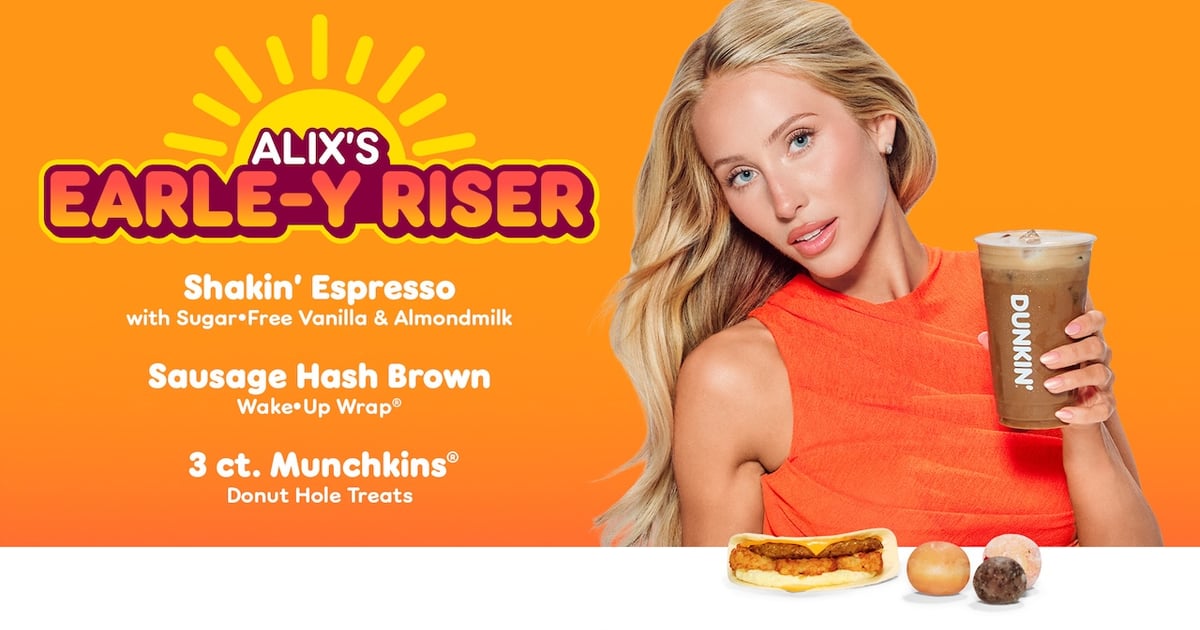 Dunkin’ unveils its fall menu, headlined by Alix’s Earle-Y Riser Meal