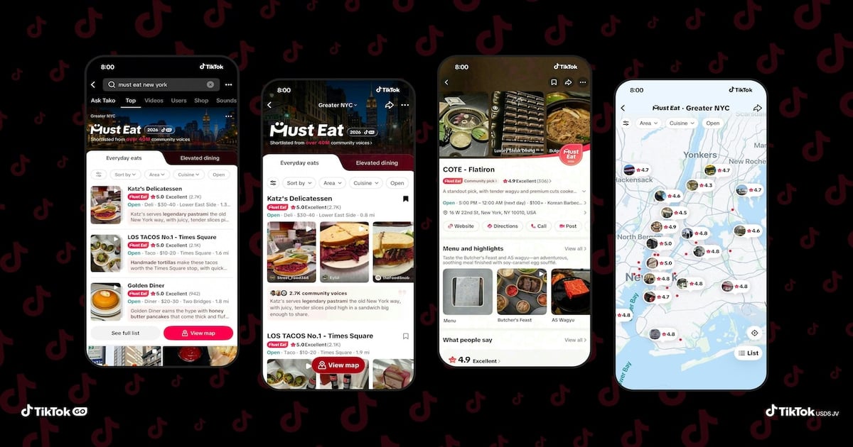 TikTok launches Must Eat, a dining guide powered by content creators