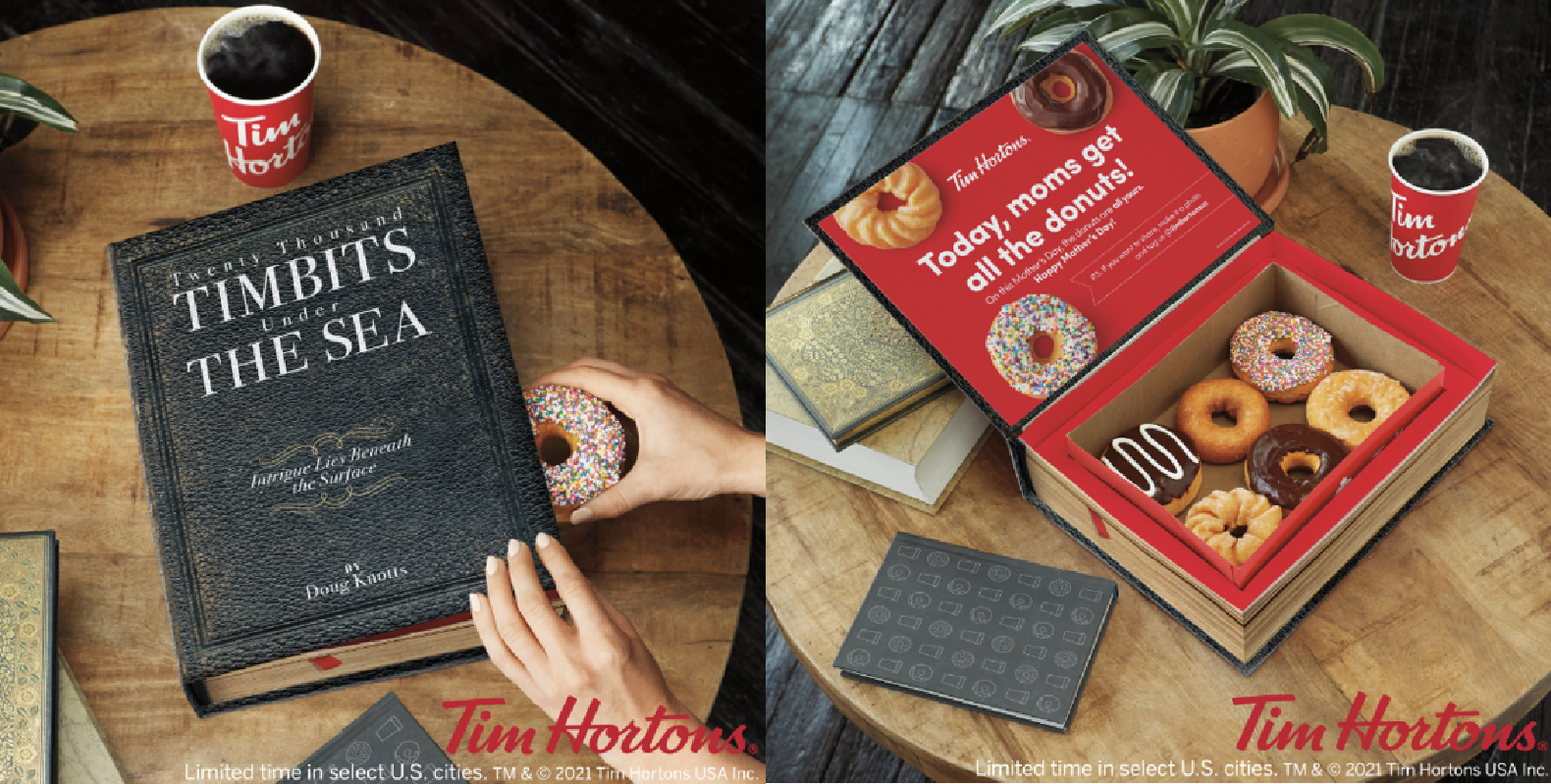 Tim Hortons offers moms a novel donut box disguised as literature