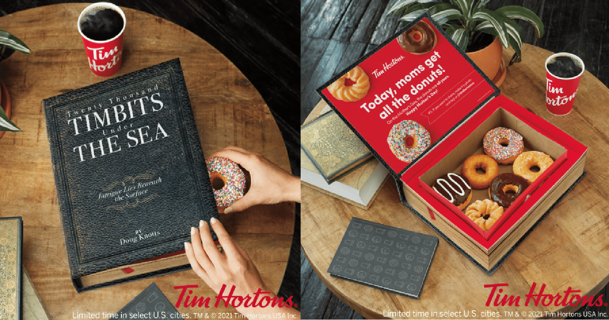 【サイン入】マッシモ・ボットゥーラ レシピ集「Never Trust」2016 Tim Hortons offers moms a novel donut box disguised as literature