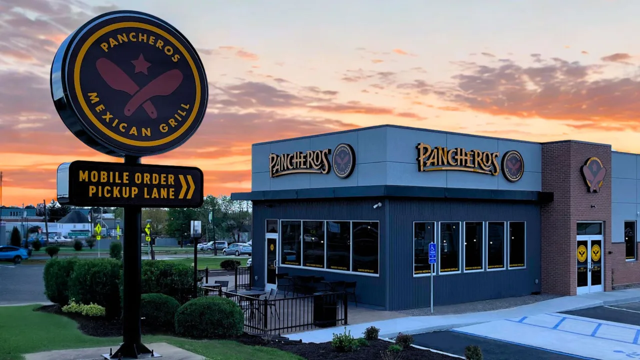 Pancheros exterior store at sunset Pancheros exterior store at sunset
