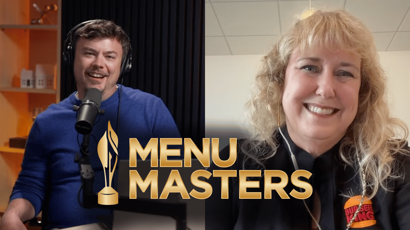 Sam Oches and Amy Alarcon side-by-side with the Menu Masters logo beneath