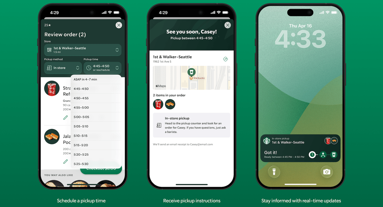 FoodWireDaily — Starbucks will soon let you plan your pickup times
