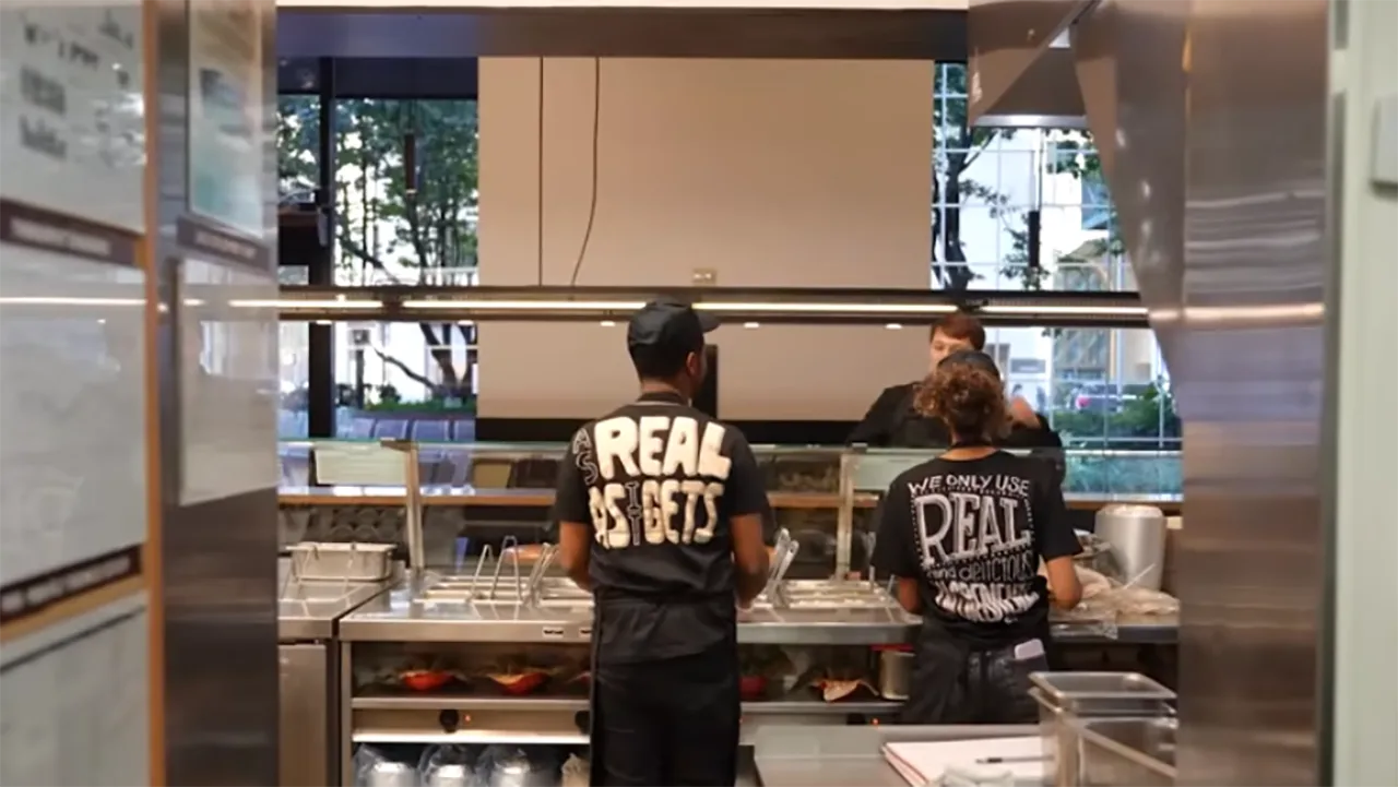 Workers at a Chipotle Workers at a Chipotle