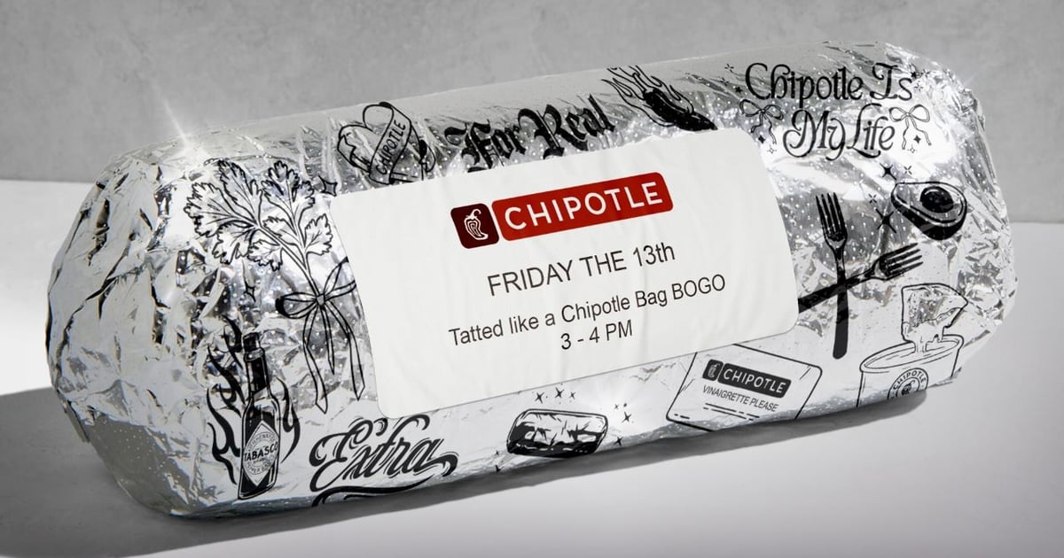 Chipotle continues its summer marketing barrage with June 13 tattoo promotion Chipotle continues its summer marketing barrage with June 13 tattoo promotion