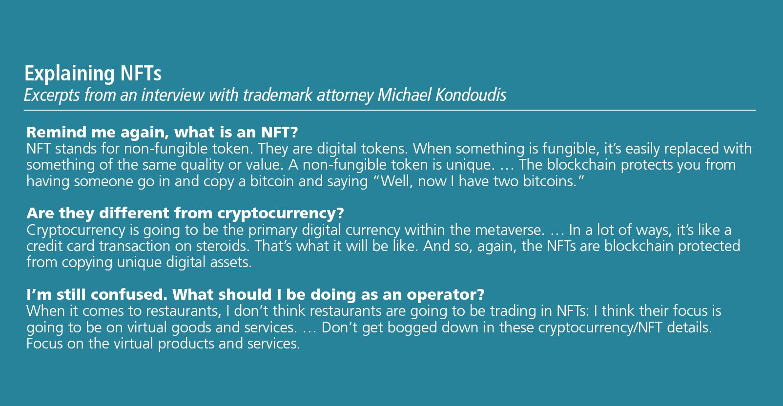 Are NFTs the future for restaurants — or a novelty?