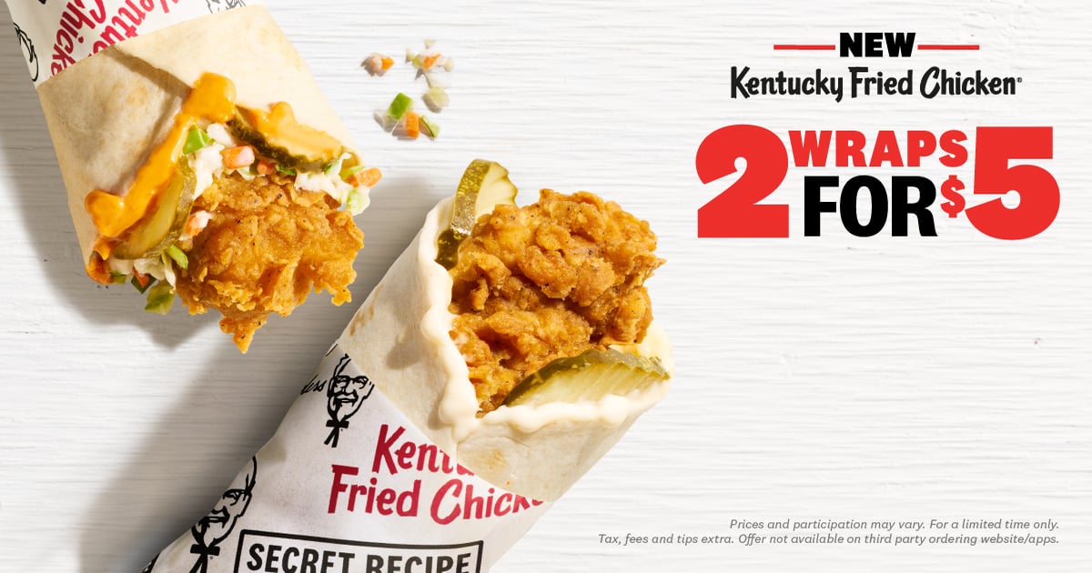 KFC is launching wraps to attract younger consumers