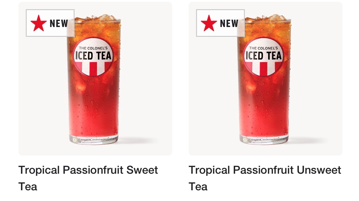 KFC is testing new beverages, chicken quesadillas