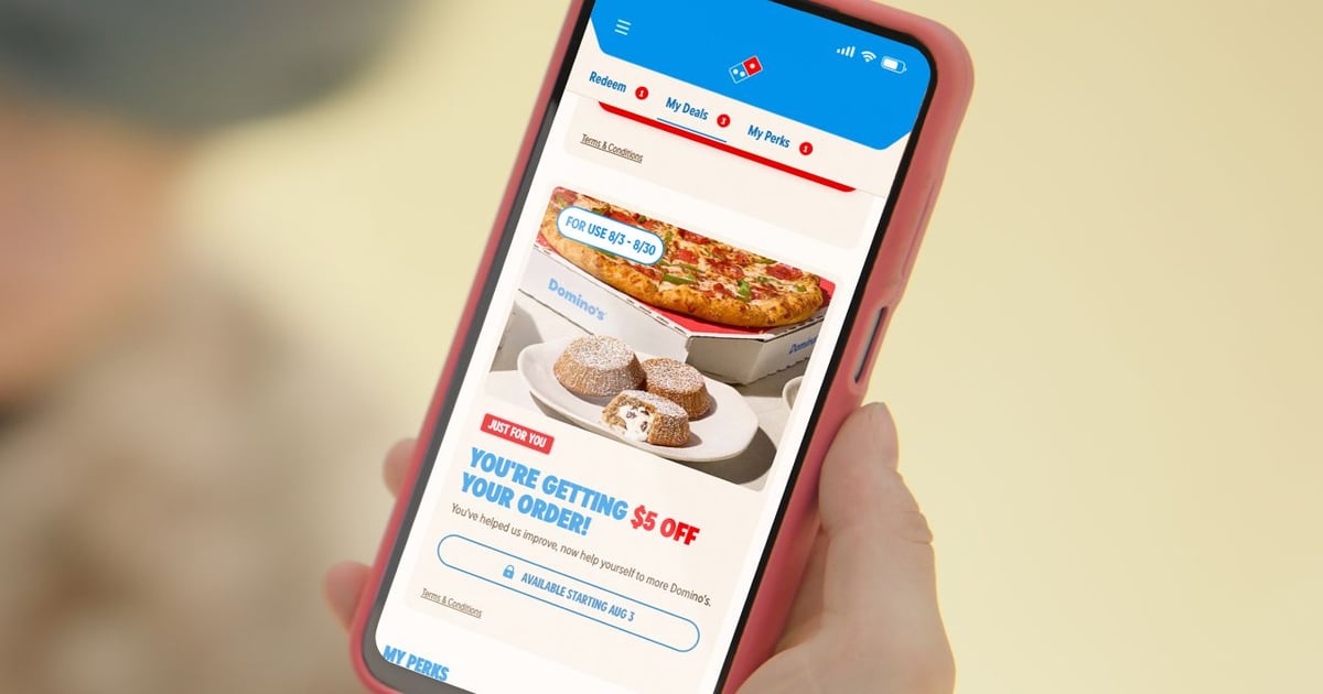 Domino's is paying customers to try its new app and website