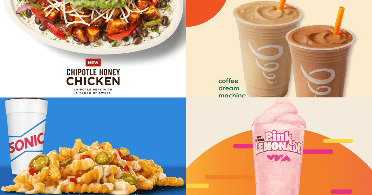 Menu Tracker: New items from Chipotle, Sonic Drive-In, and Burger King