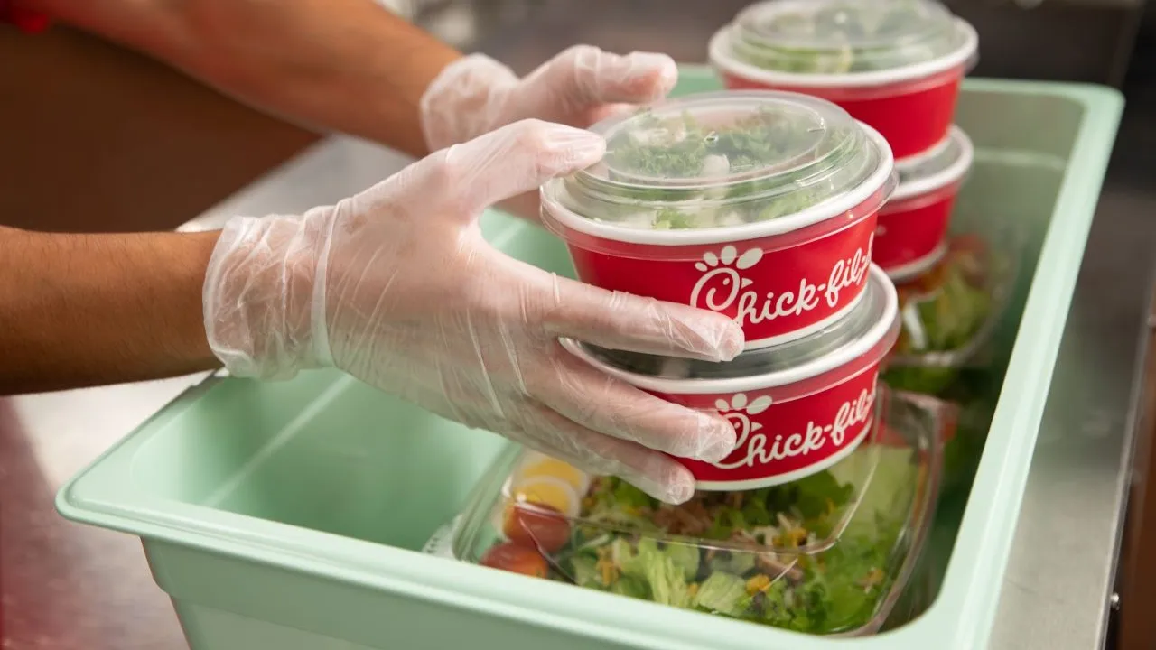 Ninety percent of Chick-fil-A restaurants donate excess food to local nonprofits in their communities. Ninety percent of Chick-fil-A restaurants donate excess food to local nonprofits in their communities.