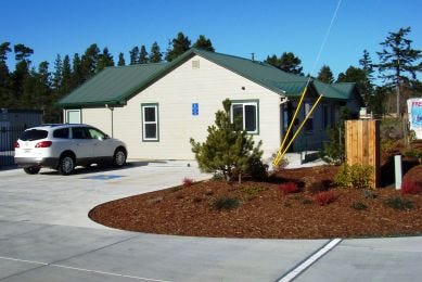 When developing a site plan, make sure the facility has an attractive, functional office layout with good curb appeal, such as this office at Heceta Self-Storage.