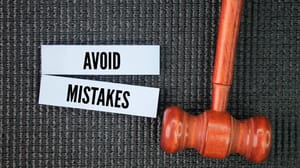 An image of a gavel next to the words avoid mistakes An image of a gavel next to the words avoid mistakes
