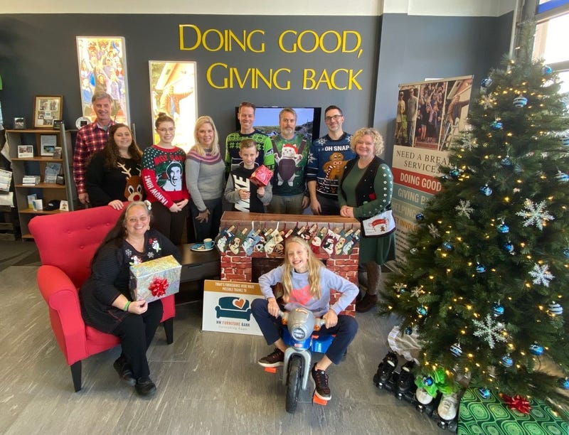 Maxi-Space staff and families collected donations for Need A Break Services during the 2019 holiday season.