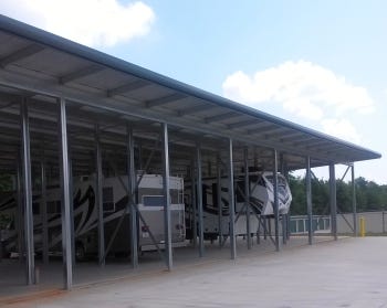 An example of open-canopy storage at All About Storage in Villa Rica, Ga.
