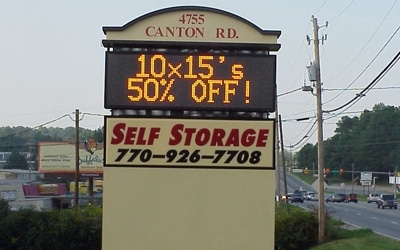 The Future of Self-Storage Signage: The Benefits of Electronic Message Centers