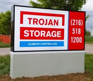 Trojan Storage Sign in Cleveland***