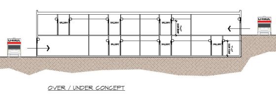 The self-storage over-under design concept