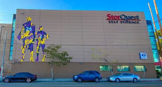 The mural at StorQuest Self Storage in Los Angeles