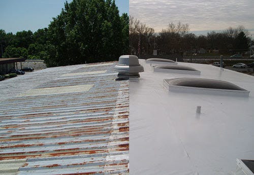 Coating Metal Roof Before and After.JPG