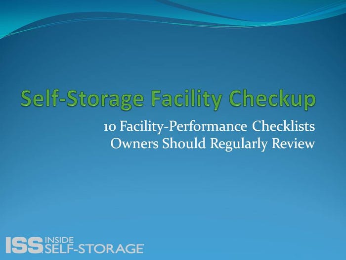 Self-Storage Metrics Checkup: 10 Facility-Performance Checklists Owners Should Regularly Review