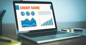 Credit score on computer