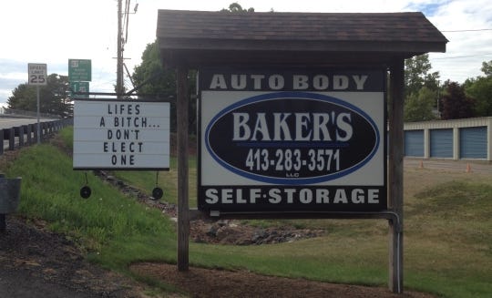 Baker's Auto Body and Self-Storage Sign***