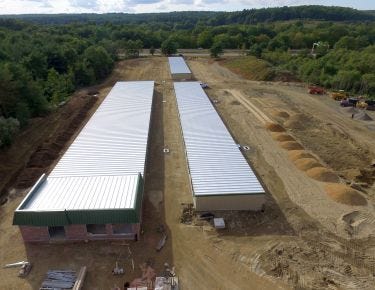 On larger multi-building projects, such as Quiet Corner Self Storage in Putnam, Conn., many trades can be working at the same time. Frequent communication with subcontractors is required to coordinate work.