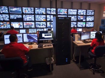 A live-video monitoring center.
