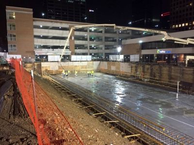 Construction in progress at Tri-Village Self Storage in Columbus, Ohio.