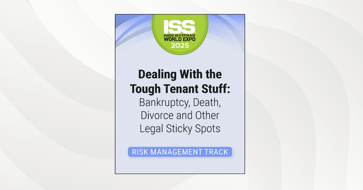 Dealing With Self-Storage Bankruptcy, Death, Divorce
