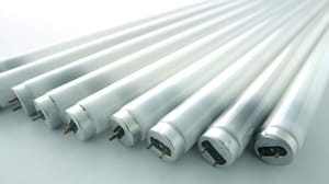 An image of several fluorscent long bulbs An image of several fluorscent long bulbs