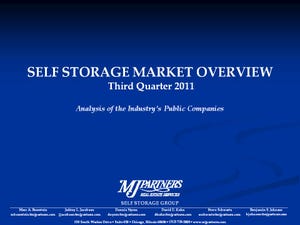 Self-Storage Real Estate Investment Trusts: Financial-Results Summary for Third Quarter 2011