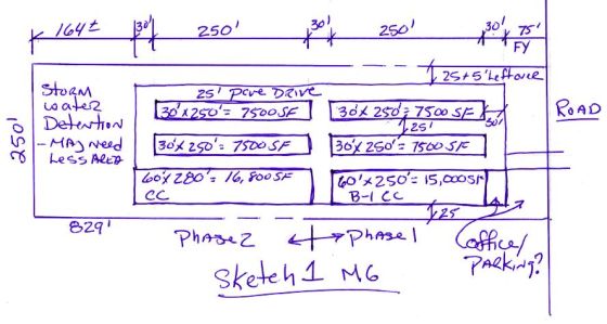 Self-Storage Layout Napkin Sketch***