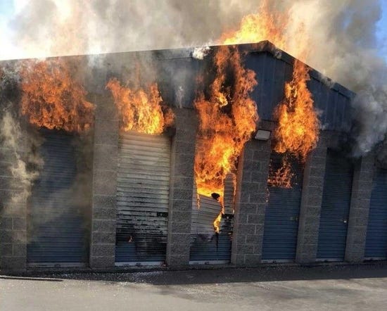 A facility fire