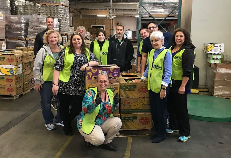 Maxi-Space staff helped charity partner Emergency Food Network pack nearly 11,000 pounds of red and yellow peppers in October.