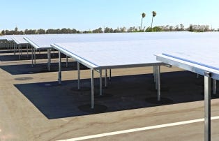 The Solar Support System at Executive RV & Boat Storage in Oakley, Calif., features more than 10 acres of covered parking.