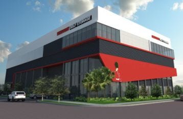 A rendering of the new Sentry Self Storage in Hollywood, Fla.