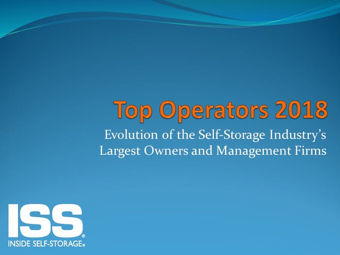 The 2018 Top-Operators Lists: Evolution of the Self-Storage Industry’s Largest Owners and Management Firms