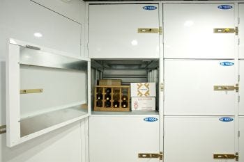 A wine-storage locker at Pacific Highway Storage