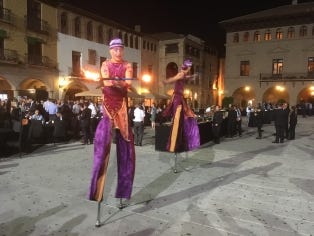 Fire dancers entertained during the FEDESSA Welcome Dinner at Poble Espanyol.