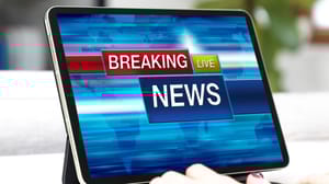 An image of a computer monitor with the words breaking news An image of a computer monitor with the words breaking news