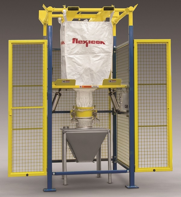Flexicon Offers Bulk Bag Discharger with Safety Cage