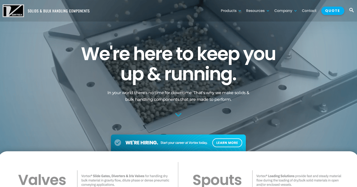 Vortex Showcases New Technologies on Updated Website