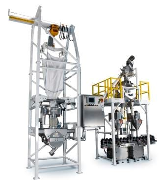Container Filling System Sanitary Bulk Bag Unloader with Container Filling System