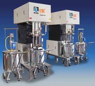 Multi-Shaft Mixers with Interchangeable Vessels, Cover Option