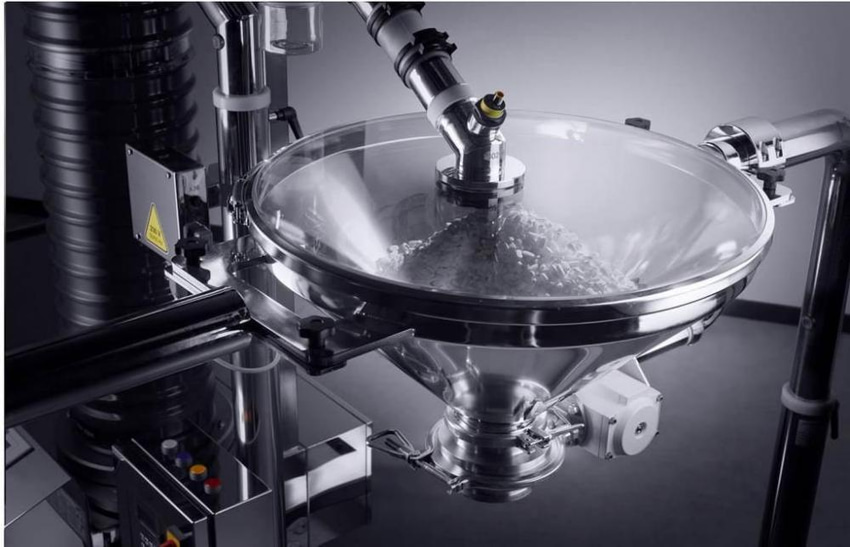 Hopper Tablet Machine Integrated Bin Filling Hopper for Tablet Dedusters