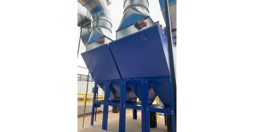 Ducting and hoppers for dust collection system Ducting and hoppers for dust collection system