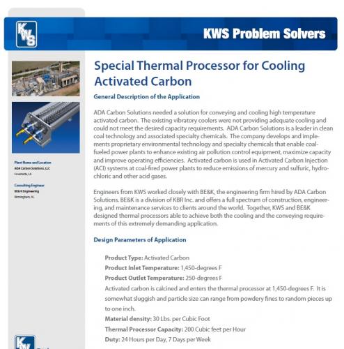 Special Thermal Processor for Cooling Activated Carbon